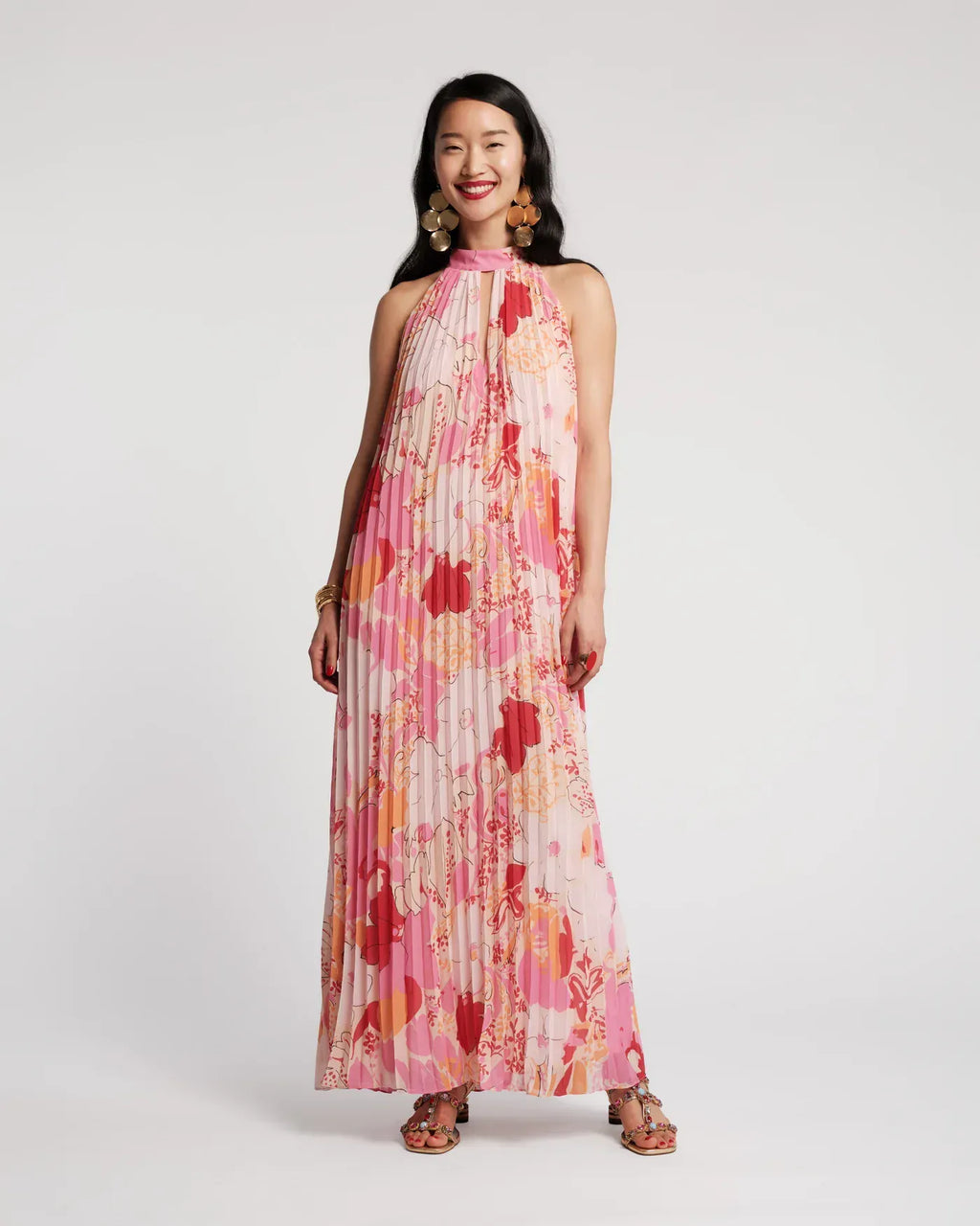frances maxi dress Slim Pleated Maxi Dress