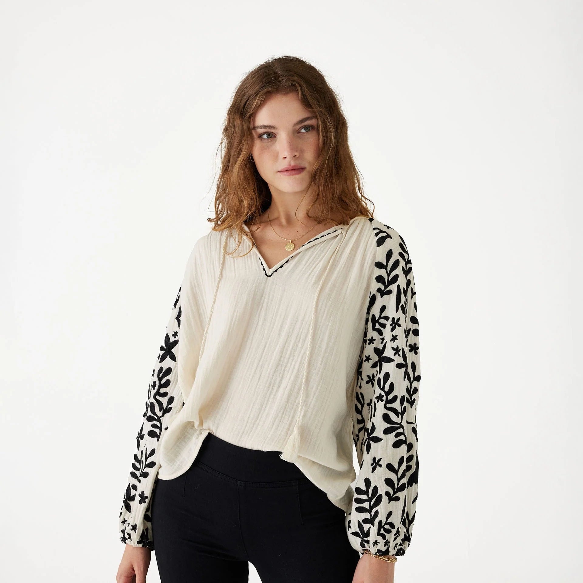 Mersea Women's Shirts & Tops Mersea Palermo Embroidered Blouse