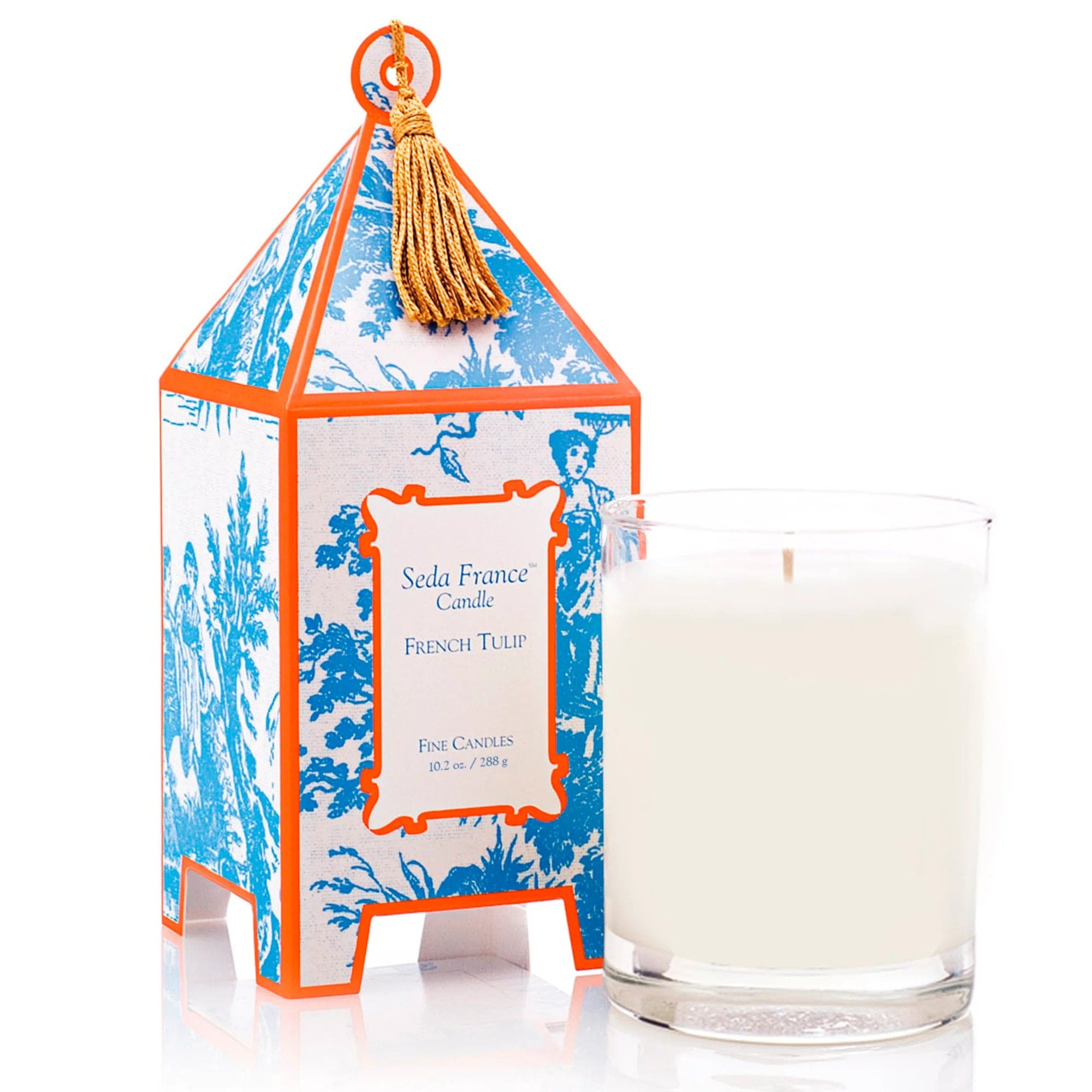 Seda France Candles Candles and Scents French Tulip Classic Toile Pagoda Box Candle