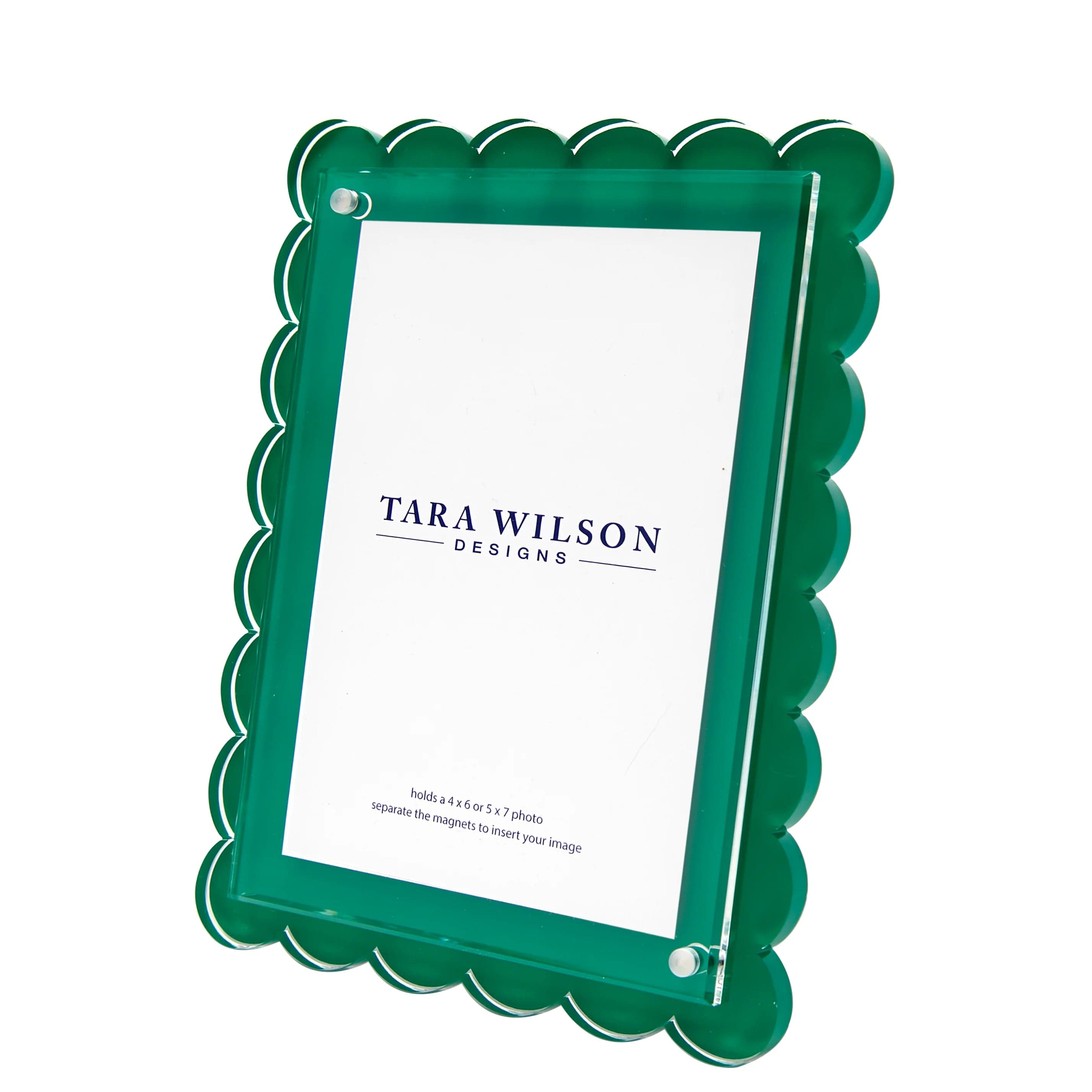 Tara Wilson Designs Picture Frames Green Scallop Frame
