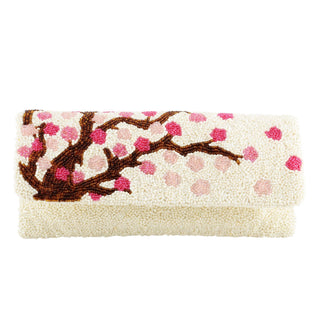 Tiana Handbags Tiana Beaded Clutch Japanese Cherry Blossom