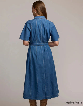 Hinson Wu Joanna Short Sleeve Denim Dress