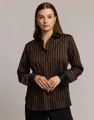 Hinson Wu Margot Long Sleeve Stripe Shirt