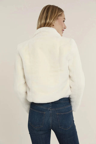 Dolce Cabo Plush Faux Fur Notch Collar Jacket