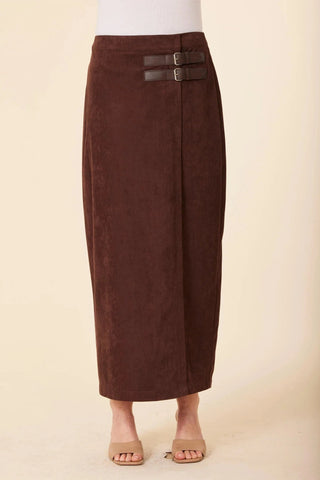 Dolce Cabo Faux Suede Long Skirt