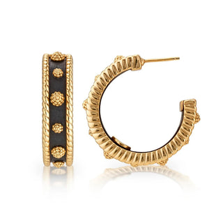 Capucine De Wulf Berry Medium Hoop Earrings - Ebony