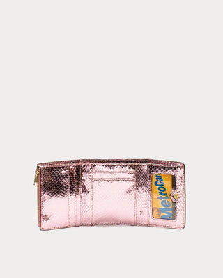 Frances Valentine Perfect Wallet Metallic Snake Leather