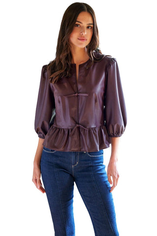 Finley Luna Vegan Leather Tie Top