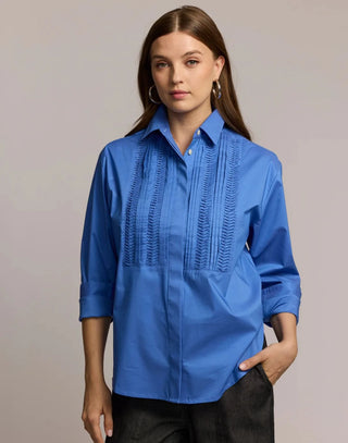 Hinson Wu Halsey Long Sleeve Pleated Shirt