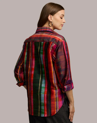 Hinson Wu Halsey Long Sleeve Textured Stripes