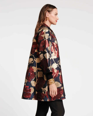 Frances Valentine Cornelia Swing Coat Floating Floral Jacquard