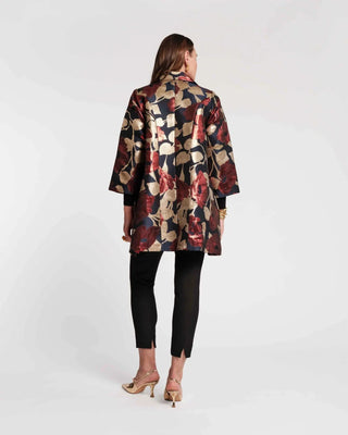 Frances Valentine Cornelia Swing Coat Floating Floral Jacquard