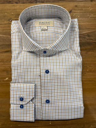 Hagen Carmel Tan Seasonal Check Shirt