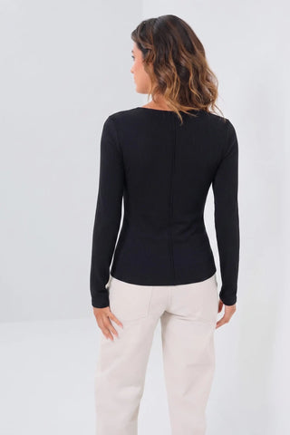 Anatomie Long Sleeve Celeste Rib Top