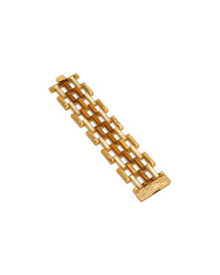 Capucine De Wulf Pathway Grande Link Bracelet Teak/Gold/MOP