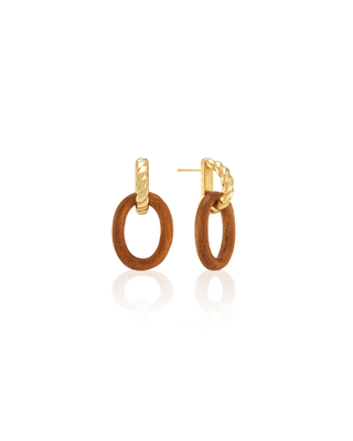 Capucine De Wulf Earth Goddess Link Drop Earrings