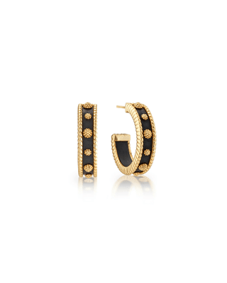 Capucine De Wulf Berry Medium Hoop Earrings - Ebony
