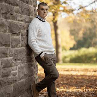 Alan Paine Ardmore Cable Lambswool Sweater