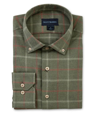 Scott Barber Essex Flannel Plaid Shirt