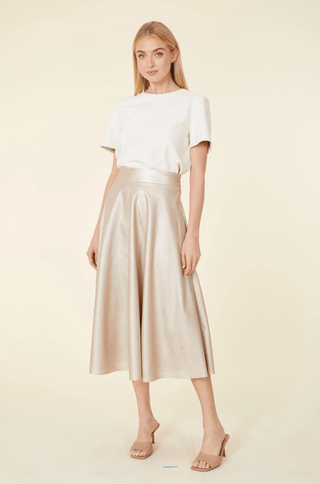 Dolce Cabo Vegan Leather Perforated Skirt