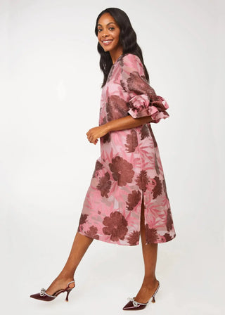 Abbey Glass Bronwyn Dress Blush Pansy Vine Organza