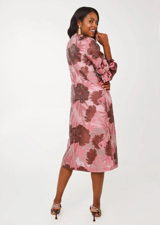 Abbey Glass Bronwyn Dress Blush Pansy Vine Organza