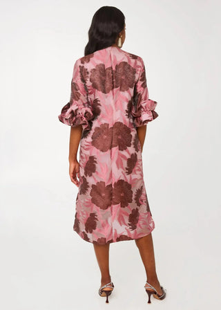Abbey Glass Bronwyn Dress Blush Pansy Vine Organza
