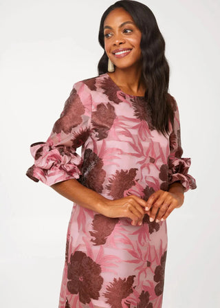 Abbey Glass Bronwyn Dress Blush Pansy Vine Organza