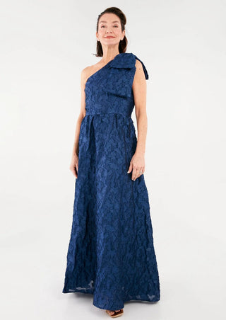 Abbey Glass Women's Dresses Abbey Glass Caroline One-Shoulder Gown Navy Cloud Organza