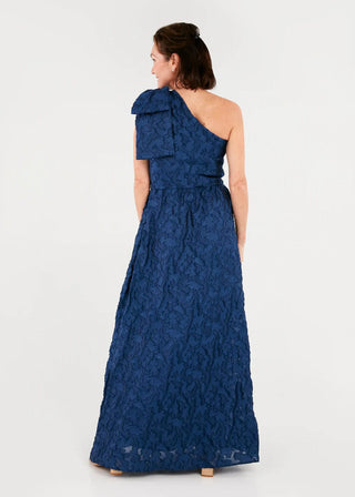 Abbey Glass Women's Dresses Abbey Glass Caroline One-Shoulder Gown Navy Cloud Organza