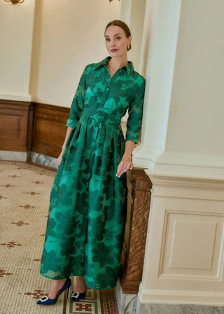 Abbey Glass Cecilia Gown Emerald Azalea Organza