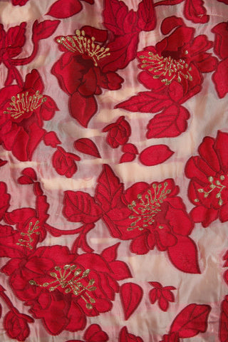 Abbey Glass Charlotte Gown Red Blossom Organza Abbey Glass