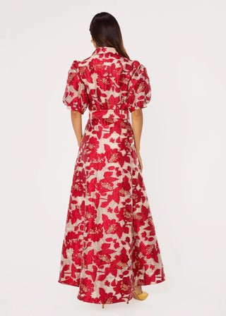 Abbey Glass Charlotte Gown Red Blossom Organza Abbey Glass