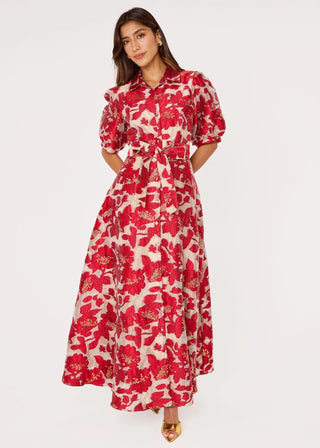 Abbey Glass Charlotte Gown Red Blossom Organza Abbey Glass