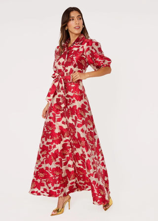 Abbey Glass Charlotte Gown Red Blossom Organza Abbey Glass