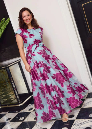 Abbey Glass OIivia Dress Berry Peony
