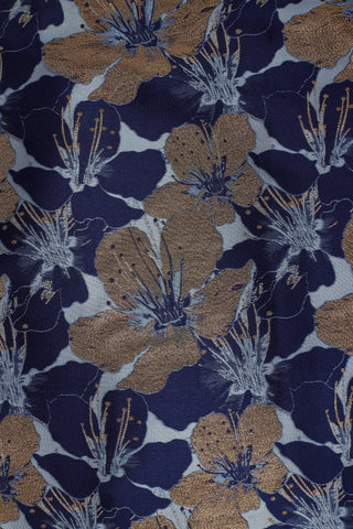 Abbey Glass Olivia Gown Navy Poinsettia Jacquard Abbey Glass