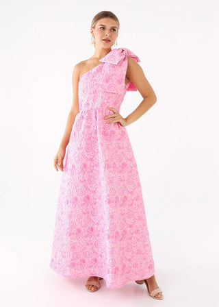 Abbey Glass Women's Dresses Pink Bubble Jacquard / M Abbey Glass Caroline Gown