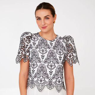 Abbey Glass Women's Shirts & Tops Black/White / S Abbey Glass Marty Top