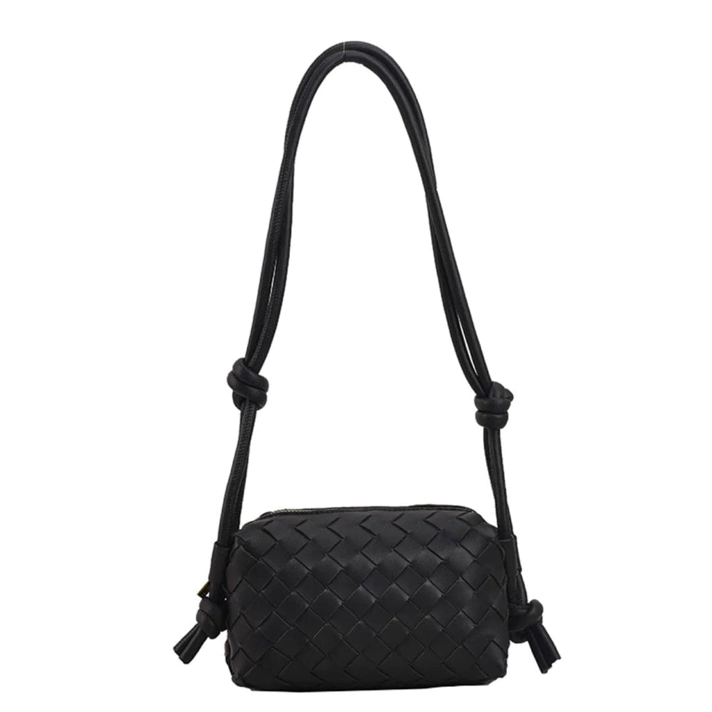 Accessory Concierge Handbags Black Braided Shoulder Bag