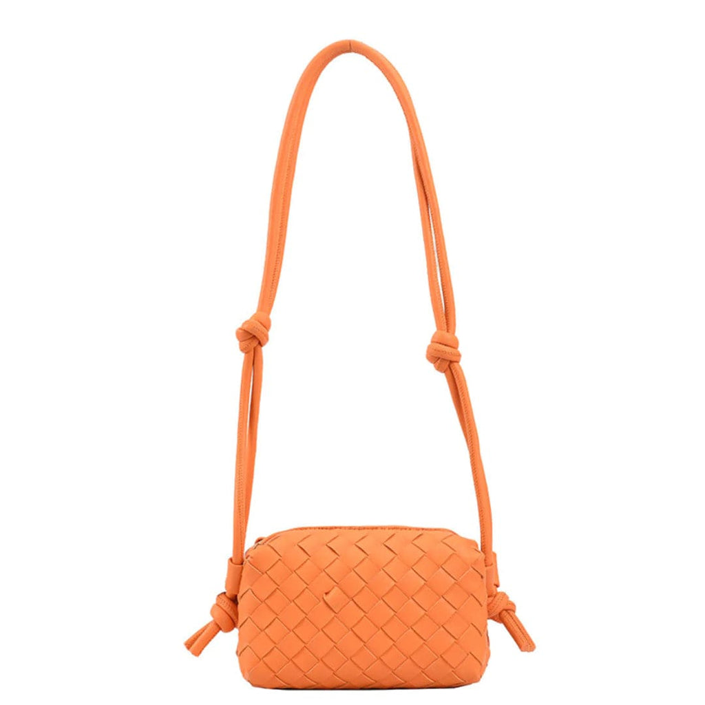 Accessory Concierge Handbags Orange Braided Shoulder Bag