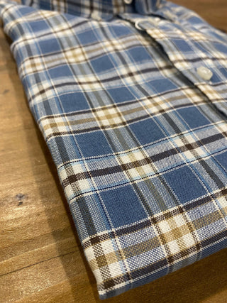 Alan Paine Men's Shirts Alan Paine Blue/Tan Plaid Shirt