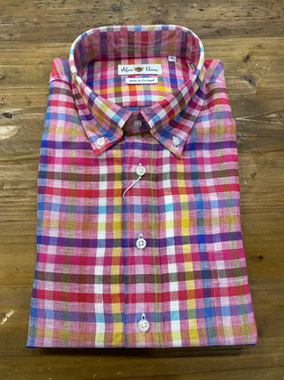 Alan Paine Men's Shirts Alan Paine Madras Linen Shirt