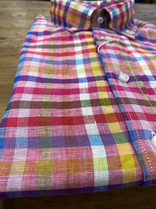 Alan Paine Men's Shirts Alan Paine Madras Linen Shirt