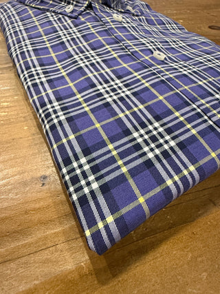 Alan Paine Mirfiled Classic Fit Purple Plaid Shirt Alan Paine