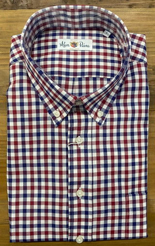 Alan Paine Men's Shirts Alan Paine Red/Navy Checked Shirt