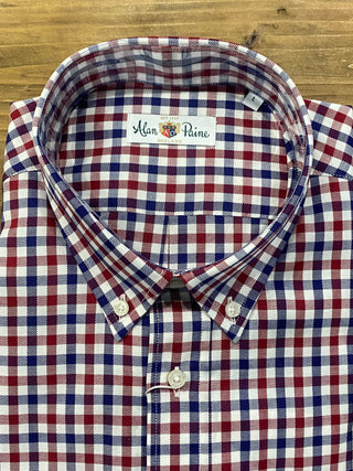 Alan Paine Men's Shirts Alan Paine Red/Navy Checked Shirt