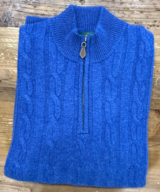 Alan Paine Broadwell Cable Knit Cashmere Sweater