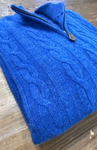 Alan Paine Broadwell Cable Knit Cashmere Sweater