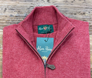 Alan Paine Hanbury 1/4 Zip Mock Neck Cashmere Sweater